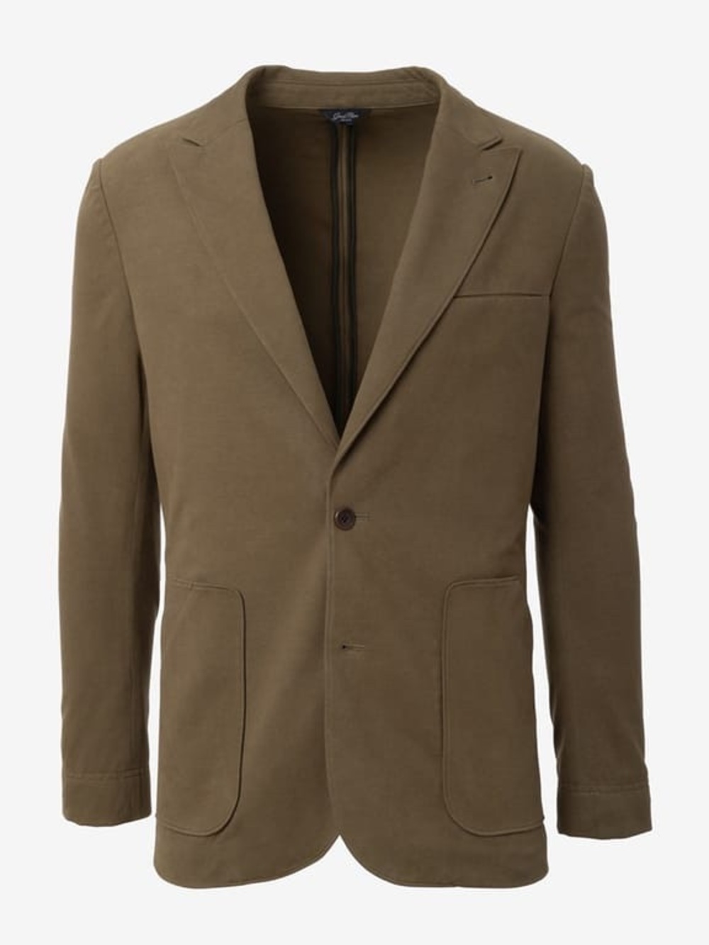 Good Man Brand Hollis Olive Green Single-Button Tailored Blazer Stretch Knit